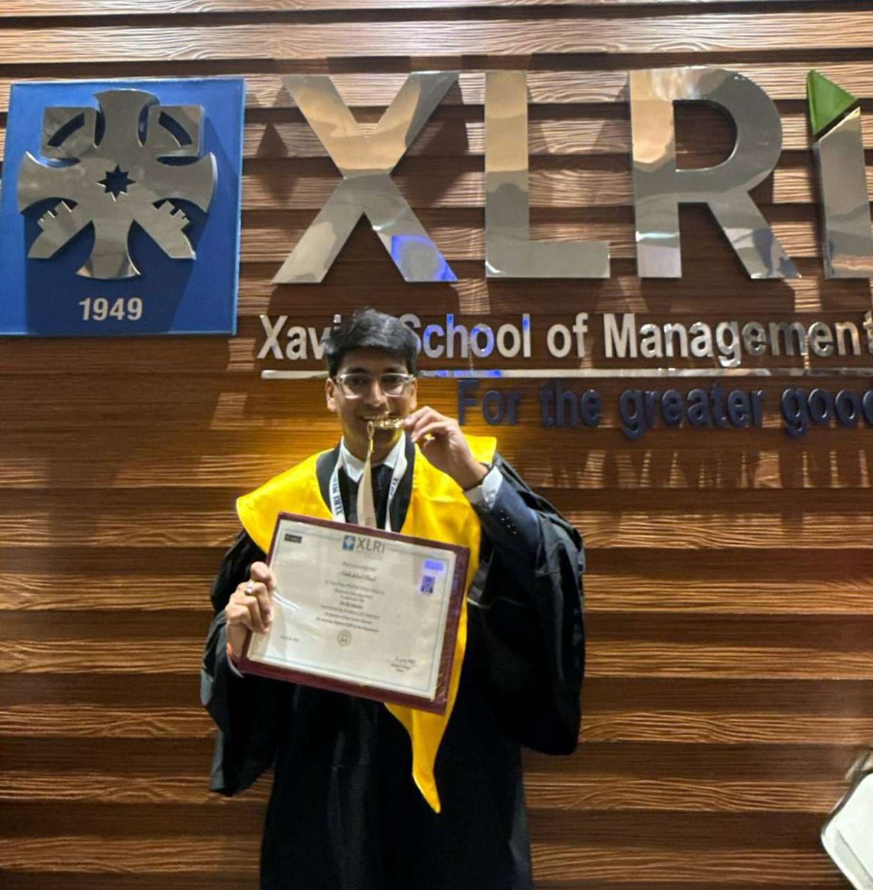 Nishchhal Goel Secures Institute Rank 1 in PGDM–Business Management at XLRI